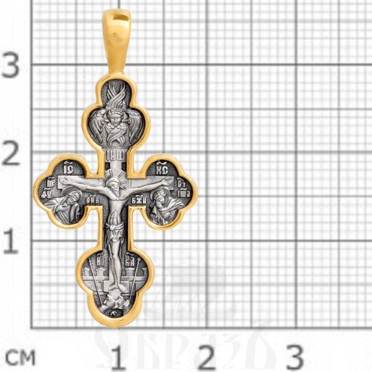 крест «материнский крест», серебро 925 проба с золочением (арт. 101.330)