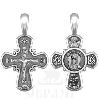 крест святая благоверная царица грузии тамара великая, серебро 925 проба (арт. 33.036)