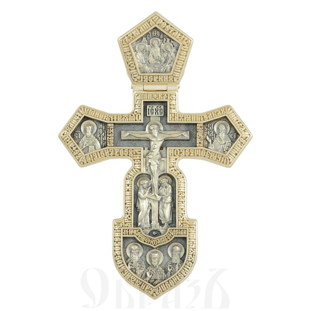 русский воинский крест, золото 585 проба желтое (арт. 201.912)