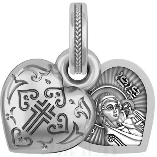 складень икона божия матерь казанская, серебро 925 проба с родированием (арт. 18.032р)