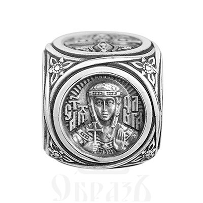 бусина «святая равноапостольная княгиня ольга. молитва», серебро 925 проба (арт. 114.106)