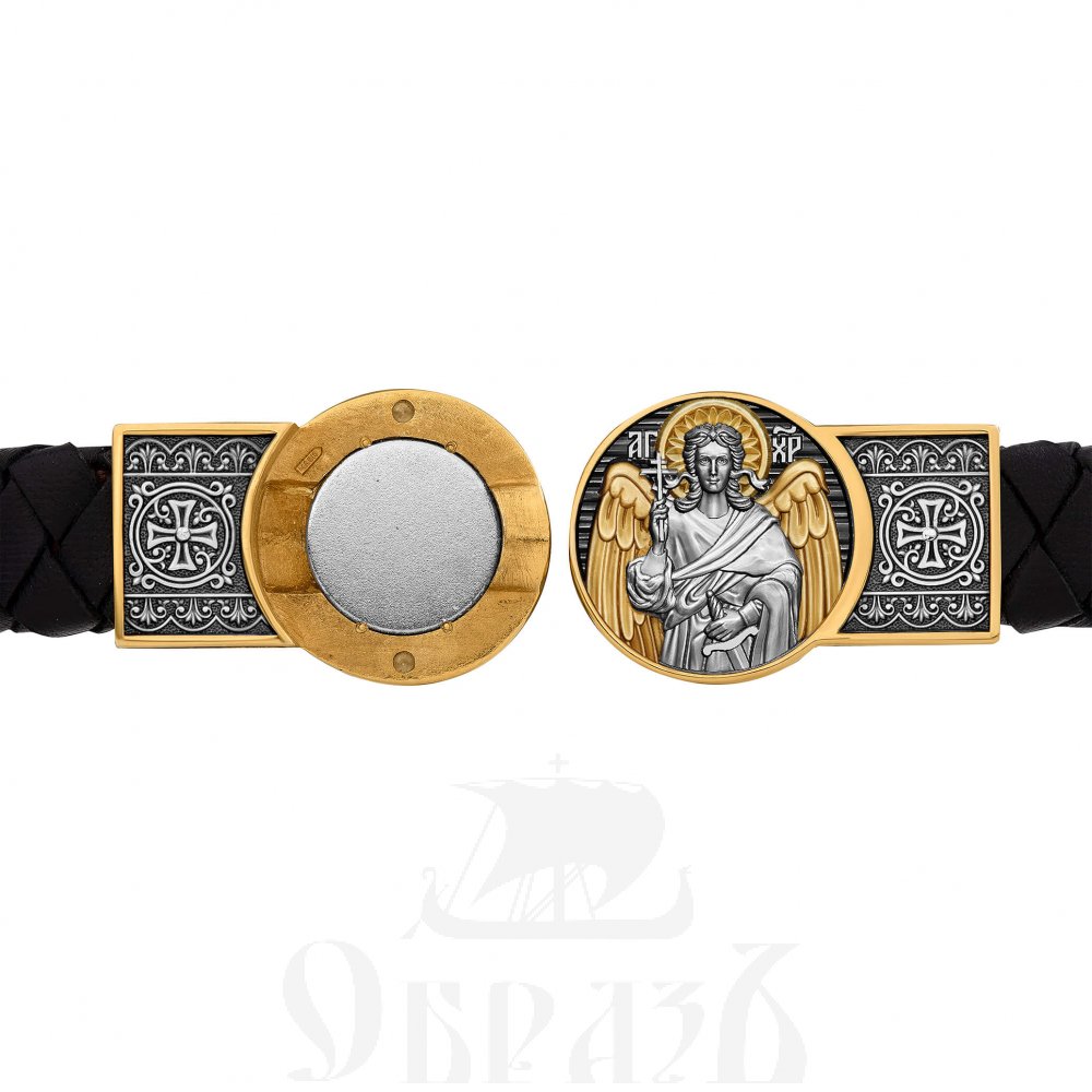 охранный браслет «ангел хранитель», серебро 925 пробы с золочением (арт. 05.036)