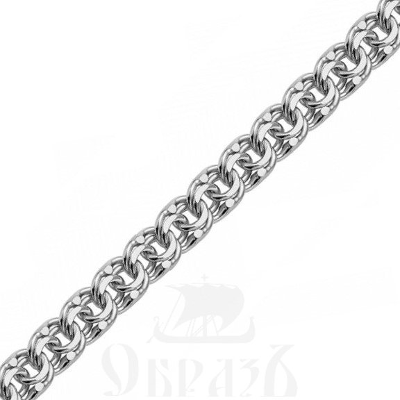 цепь плетение "бисмарк" с алмазной огранкой серебро 925 пробы (арт. бг-70)